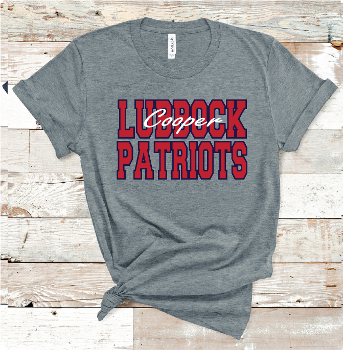 2023 LUBBOCK  COOPER PATRIOTS SCHOOL COLORS (D GRAY)
