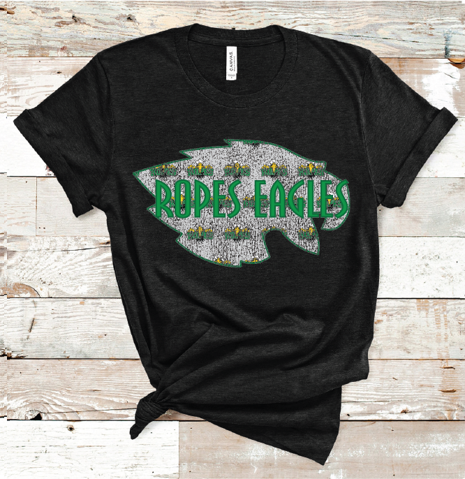 2023 ROPES EAGLES GRUNGE MASCOT  ( HEATHER BLACK)