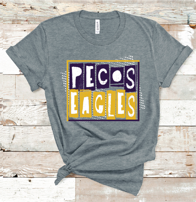 2023 PECOS EAGLES ART (B D GRAY)