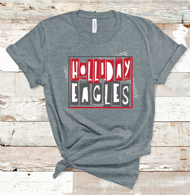 2023 HOLLIDAY EAGLES ART (B D GRAY)