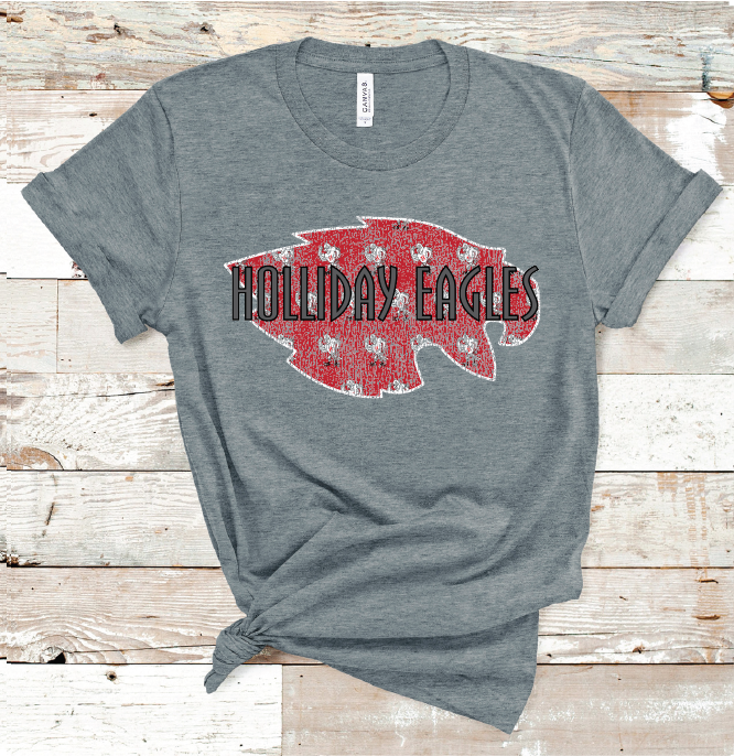 2023 HOLLIDAY EAGLES GRUNGE (D GRAY)