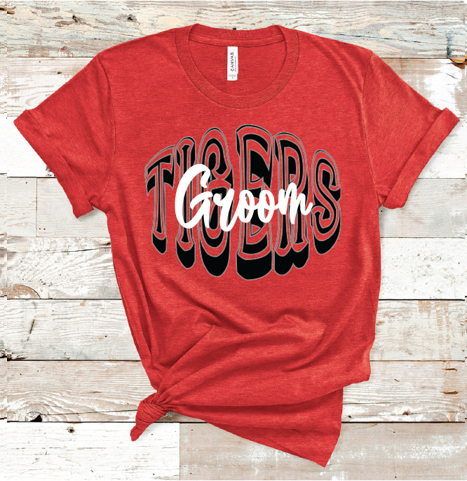 2023 GROOM TIGERS BUBBLE (HEATHER RED)