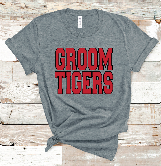 2023 GROOM TIGERS SCHOOL COLORS (D GRAY)