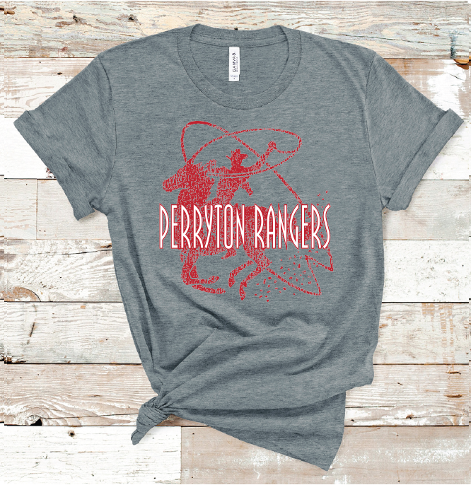 2023 PERRYTON RANGERS GRUNGE (D GRAY )