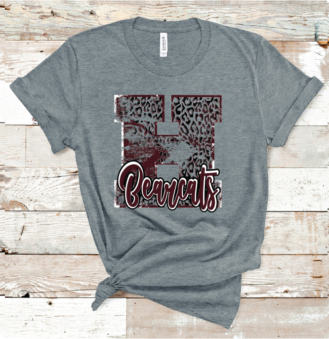 2023 HAWLEY BEARCATS LEO LETTER (B D GRAY)
