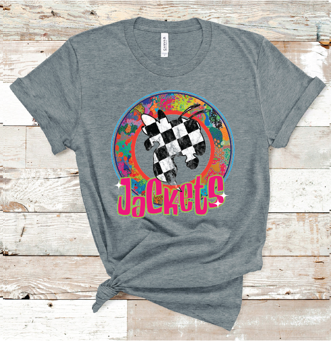 2023 JACKETS FLORAL CIRCLE (B D GRAY)