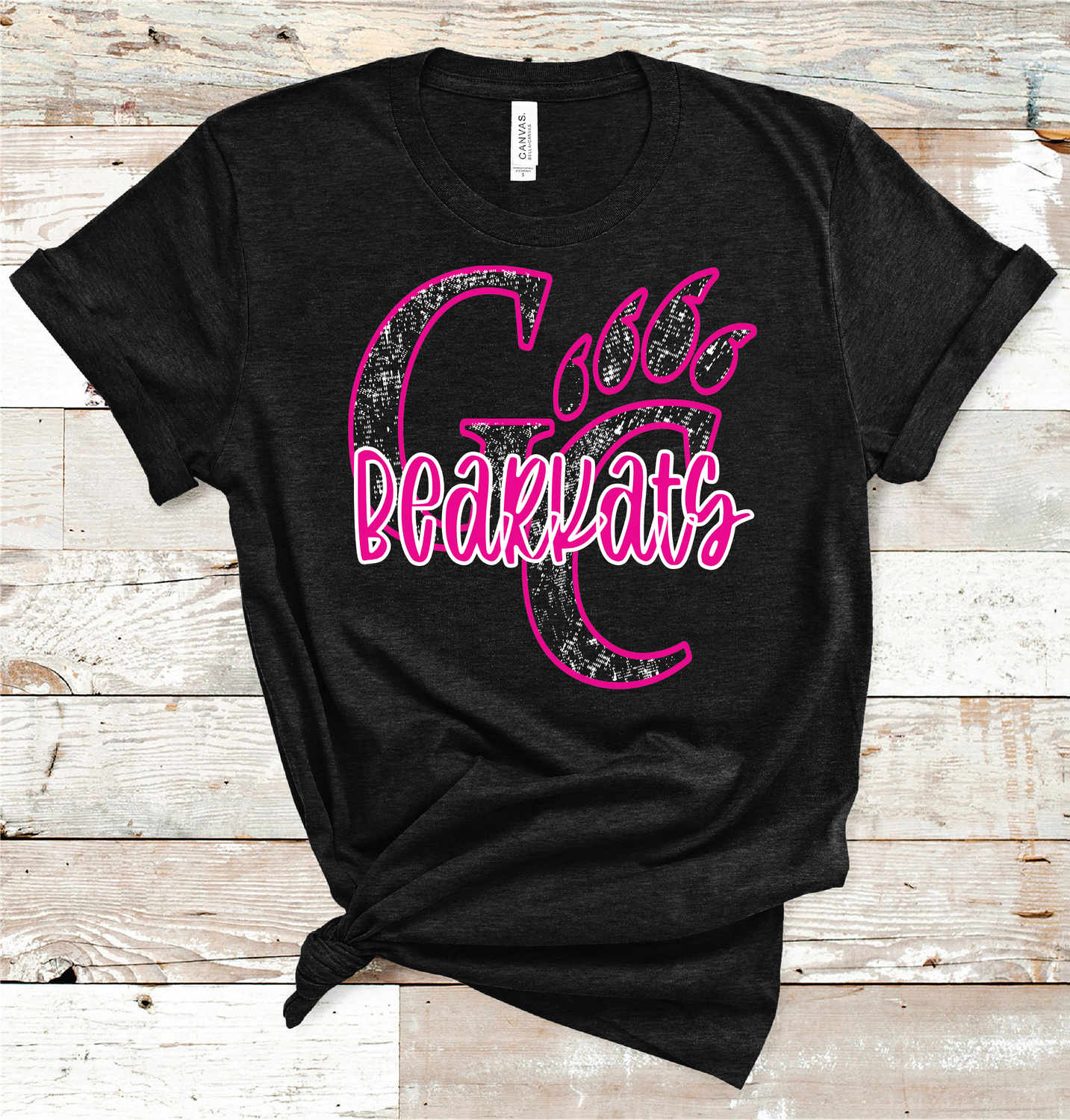 2024 GARDEN CITY  BEARKATS PINK MASCOT (HEATHER BLK)