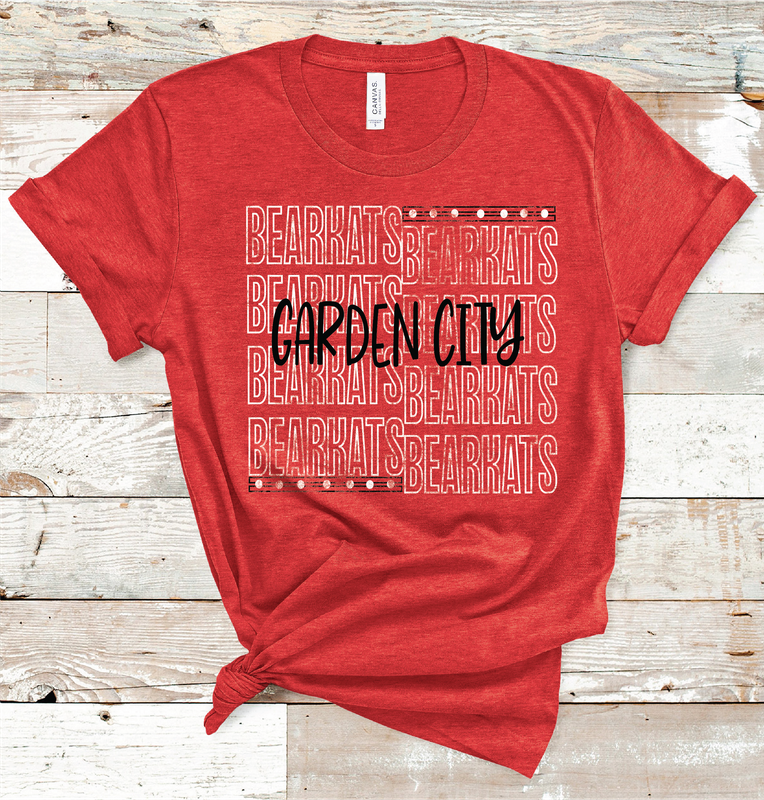 2024 GARDEN CITY  BEARKATS OUTLINE (HEATHER RED)