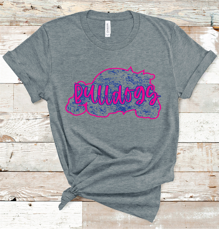 2024 COAHOMA BULLDOGS PINK MASCOT (B D GRAY)