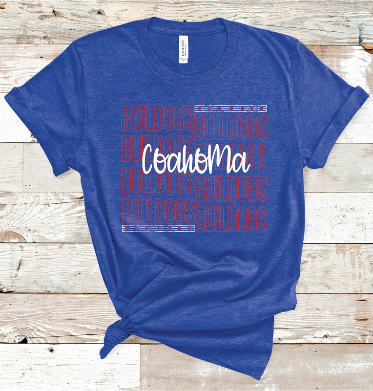 2024 COAHOMA BULLDOGS OUTLINE  (HEATHER BLUE)