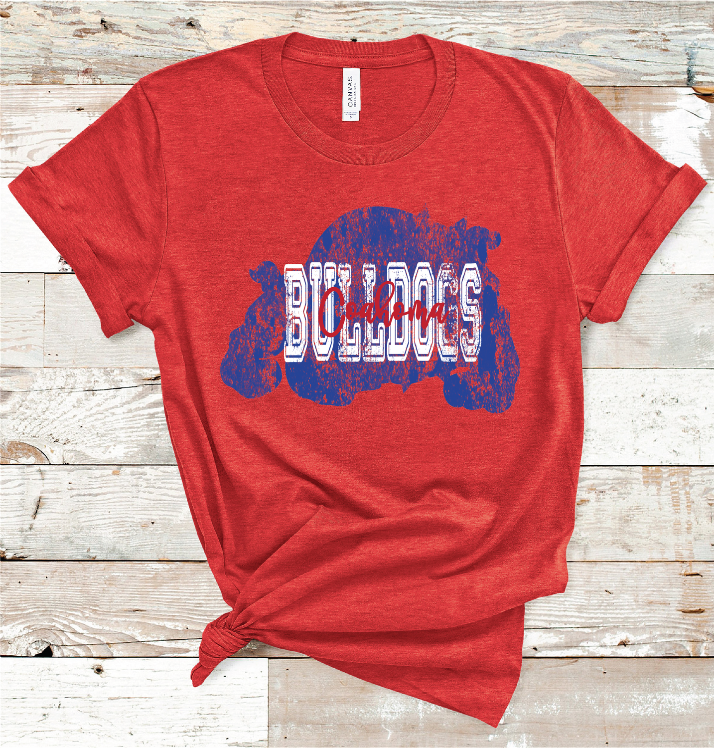 2024 COAHOMA BULLDOGS VINTAGE MASCOT  (HEATHER RED)