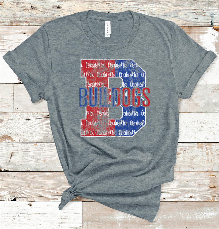 2024 COAHOMA BULLDOGS LETTER  (DARK GRAY)