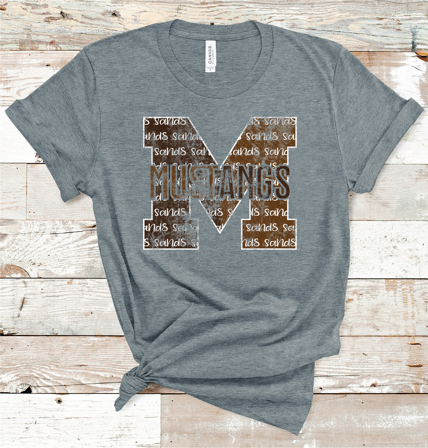 2024 SANDS MUSTANGS LETTER  (DARK GRAY)