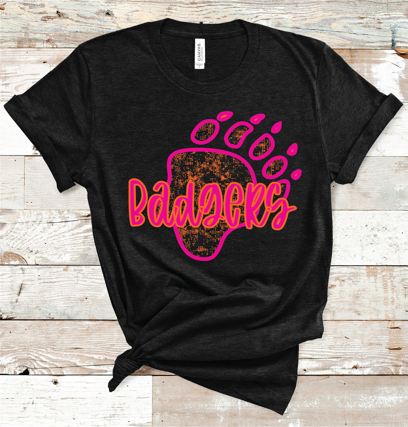 2024 MCCAMEY BADGERS PINK MASCOT ( HEATHER BLACK)