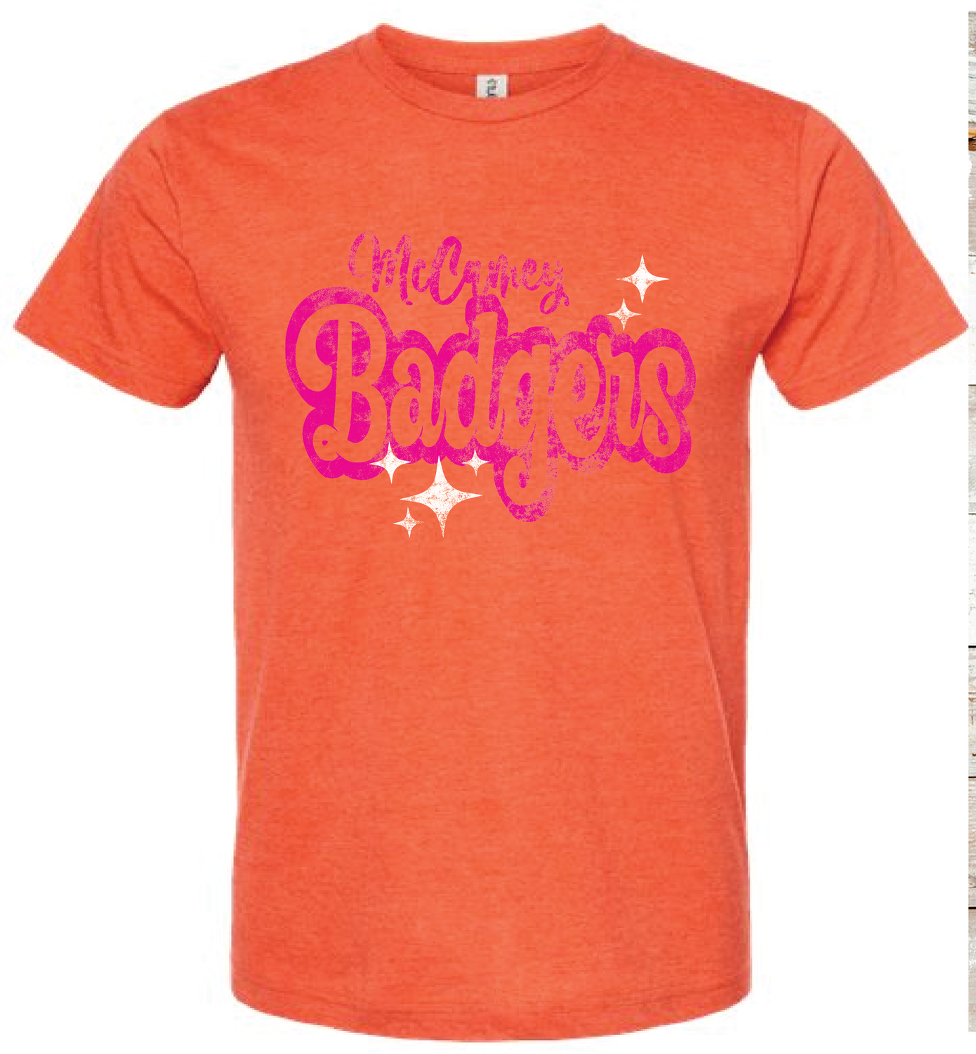 2024 MCCAMEY BADGERS PINK WORDING( HEATHER ORANGE)