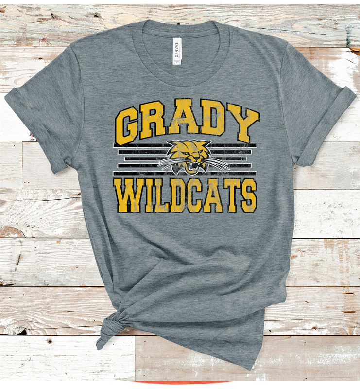2024 GRADY WILDCATS OLD SCHOOL ( DARK GRAY)