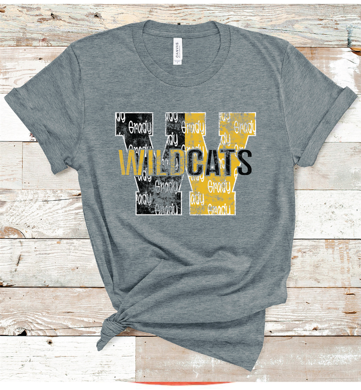 2024 GRADY WILDCATS LETTER ( DARK GRAY)