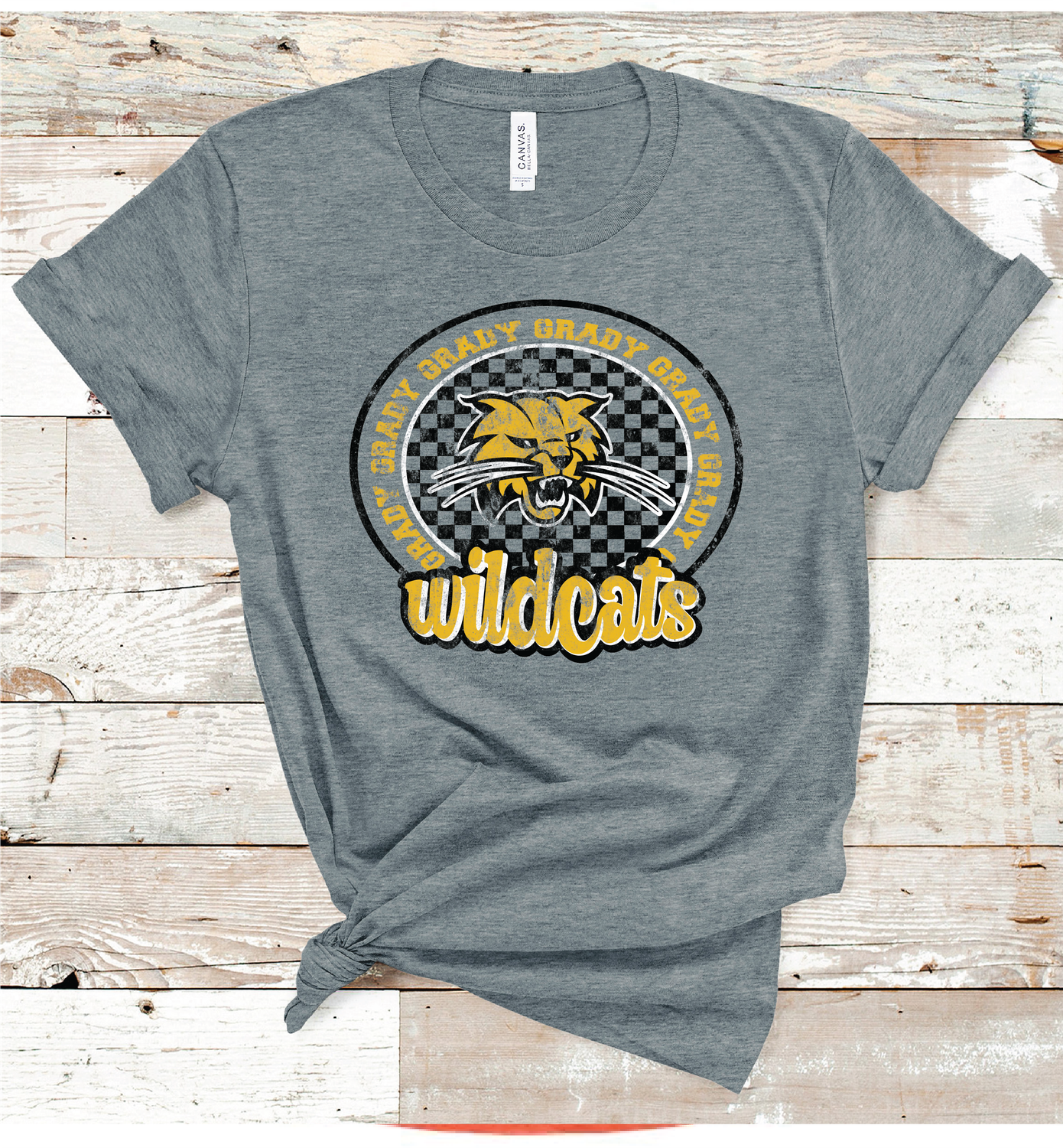2024 GRADY WILDCATS CHECKERED CIRCLE ( DARK GRAY)