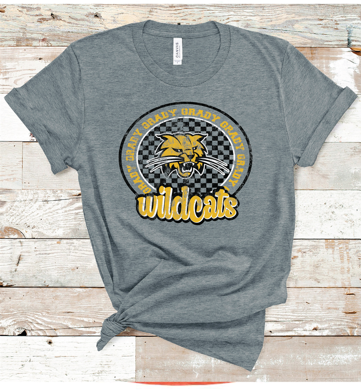 2024 GRADY WILDCATS CHECKERED CIRCLE ( DARK GRAY)