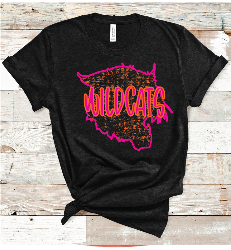 2024 WINK WILDCATS PINK MASCOT( HEATHER BLK)