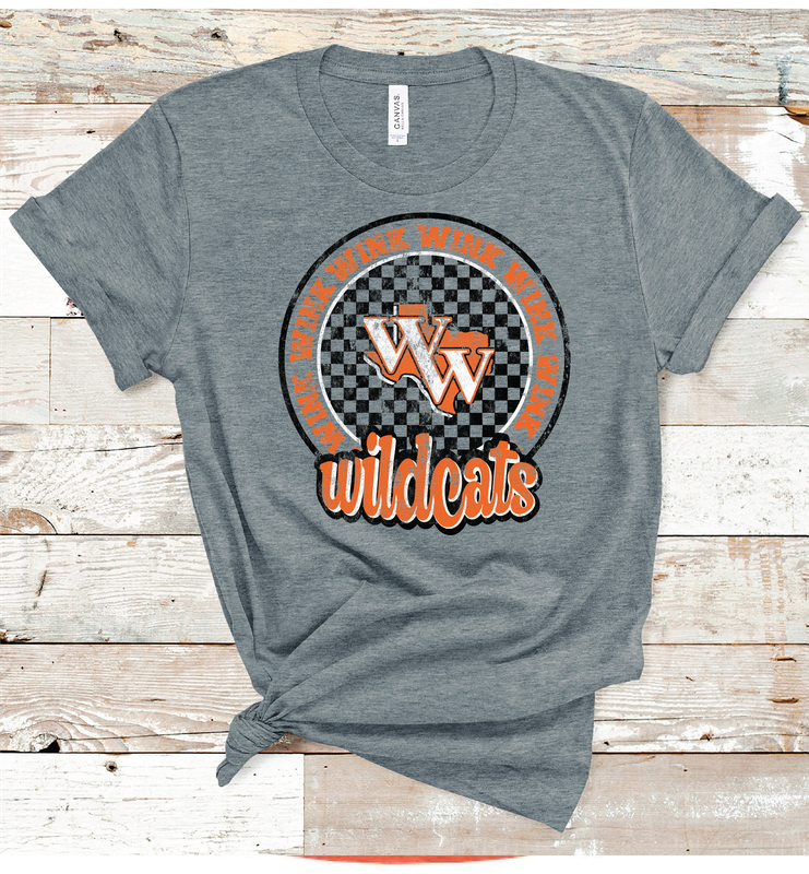 2024 WINK WILDCATS CHECKERED CIRCLE ( DARK GRAY)