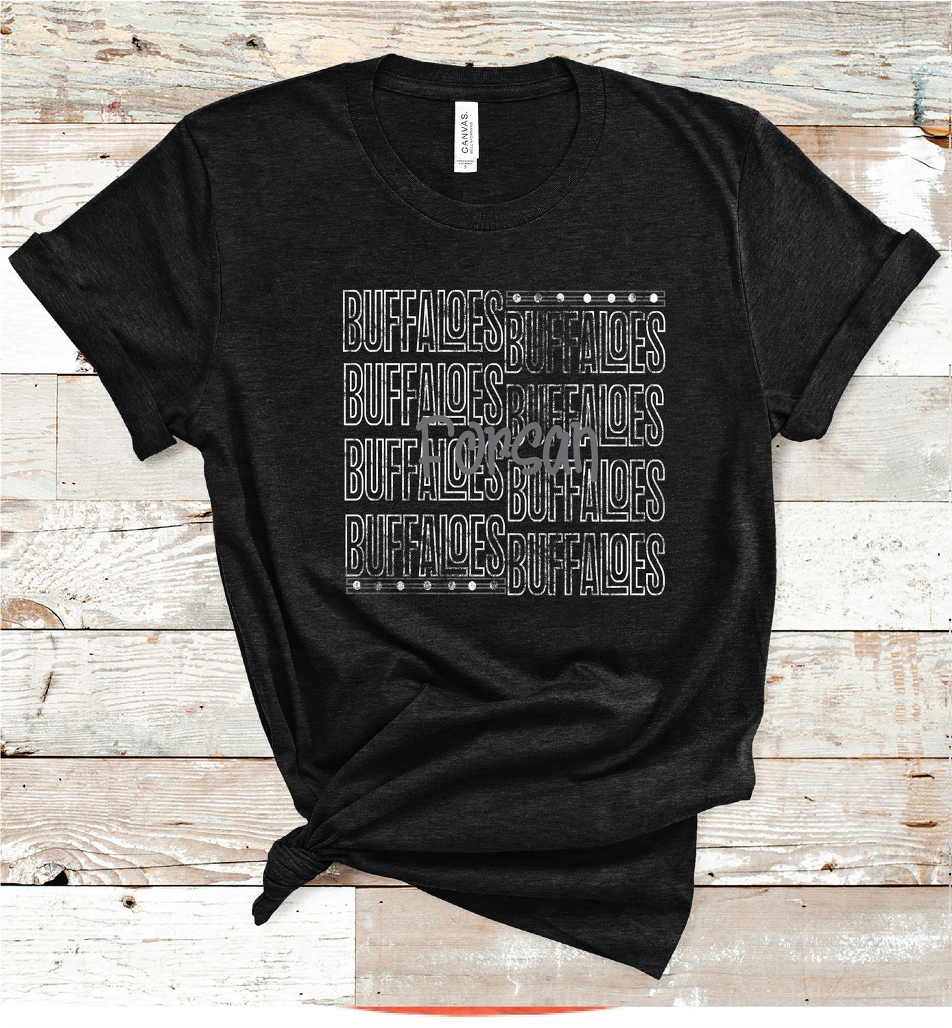 2024 FORSAN BUFFALOES OUTLINE (HEATHER BLK)