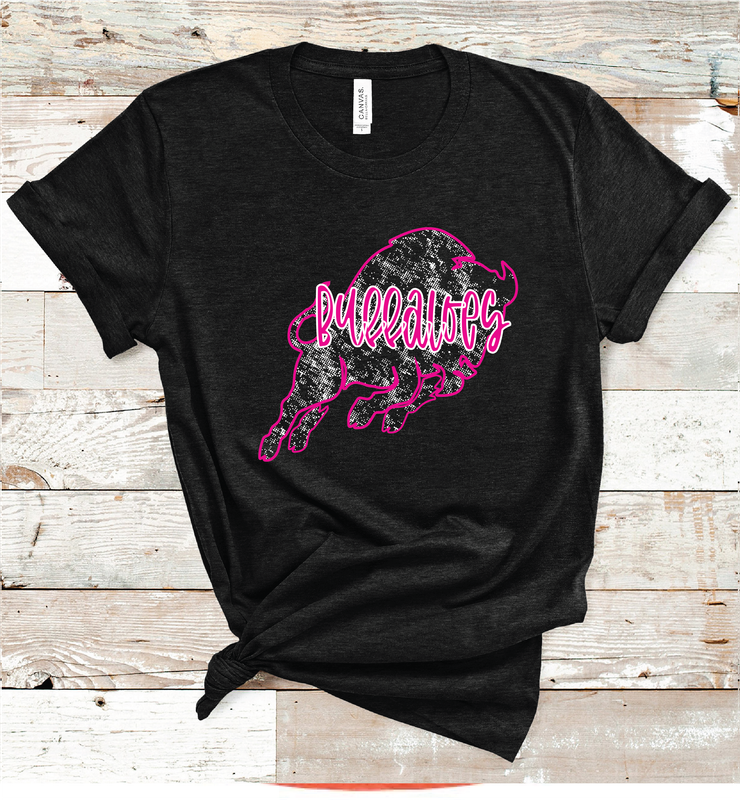 2024 FORSAN BUFFALOES PINK MASCOT (HEATHER BLK)