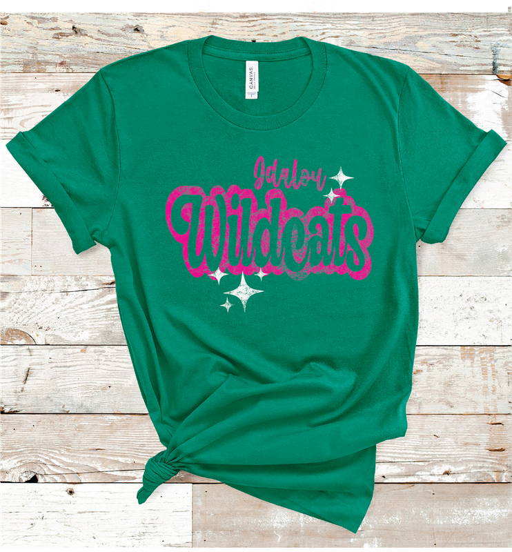 2024 IDALOU WILDCATS PINK WORDING  (H GREEN)