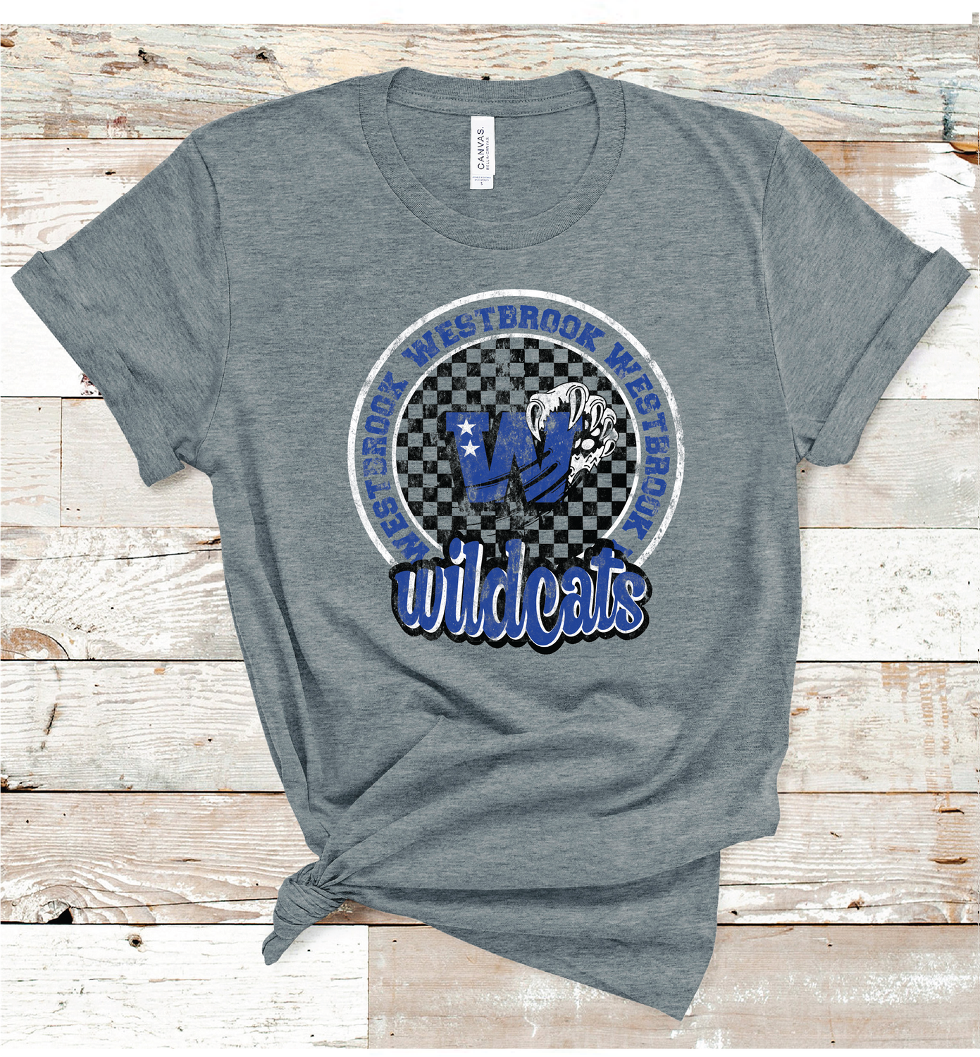 2024 WESTBROOK WILDCATS CHECKERED CIRCLE (DARK GRAY)