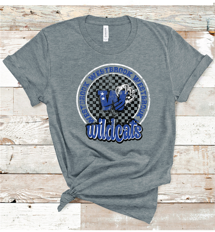 2024 WESTBROOK WILDCATS CHECKERED CIRCLE (DARK GRAY)