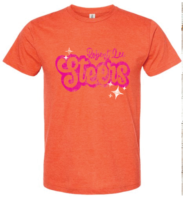 2024 ROBERT LEE STEERS PINK WORDING (HEATHER ORANGE)