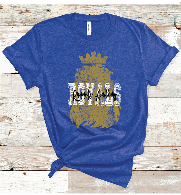 2024 RUNNELS ACADEMY VINTAGE MASCOT (HEATHER BLUE)