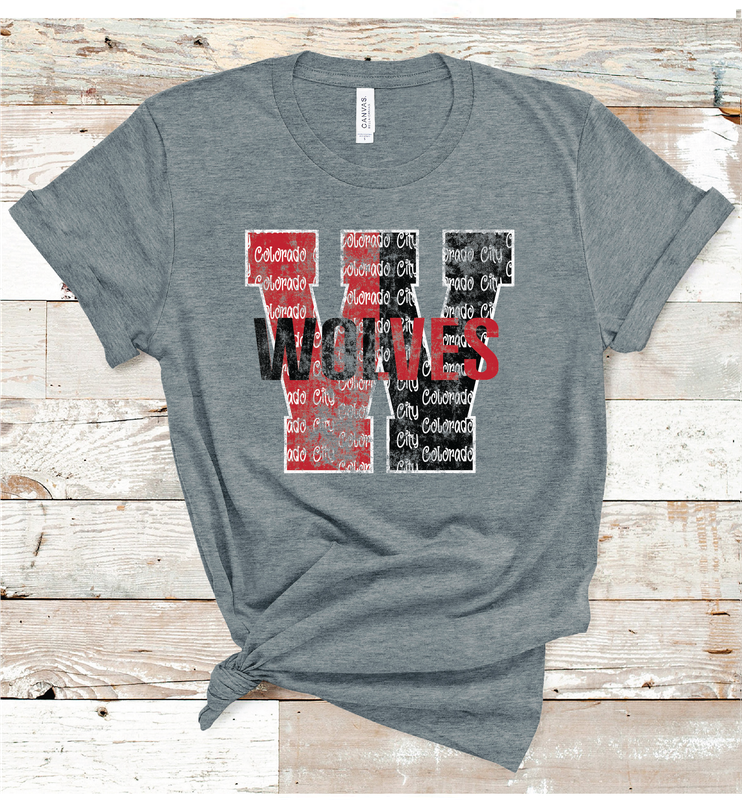 2024 COLORADO CITY  WOLVES LETTER (DARK GRAY)
