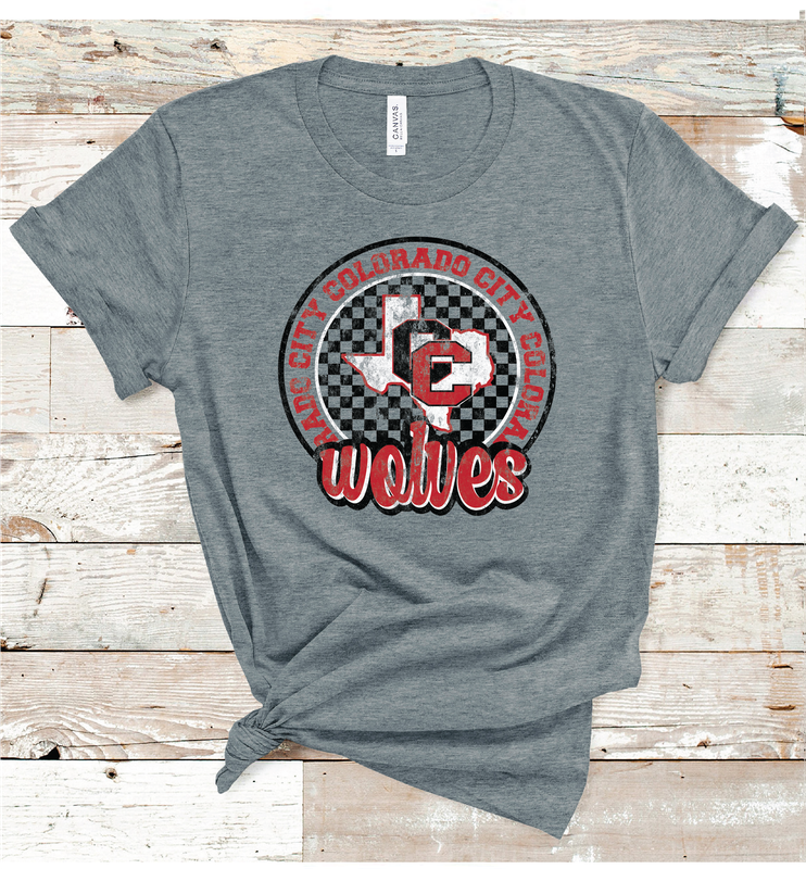 2024 COLORADO CITY  CHECKERED CIRCLE (DARK GRAY)