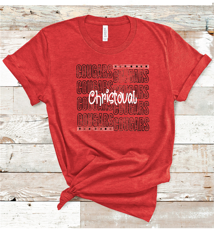 2024 CHRISTOVAL COUGARS OUTLINE (HEATHER RED)