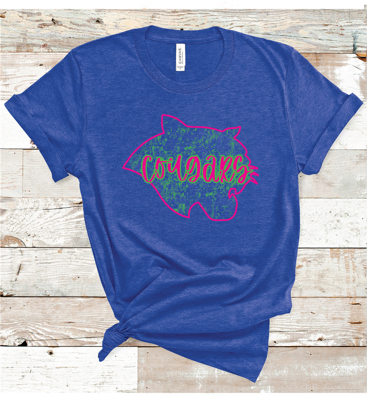 2024 COMPASS COUGARS PINK MASCOT (HEATHER BLUE)