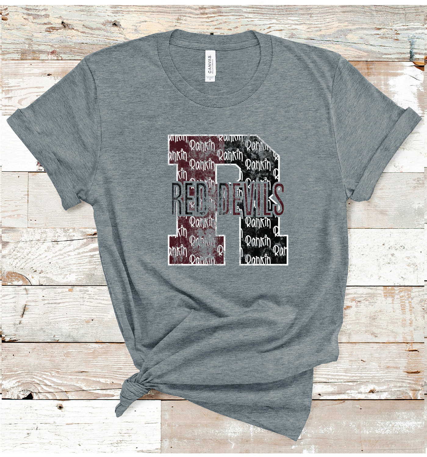 2024 RANKIN RED DEVILS LETTER (DARK GRAY)