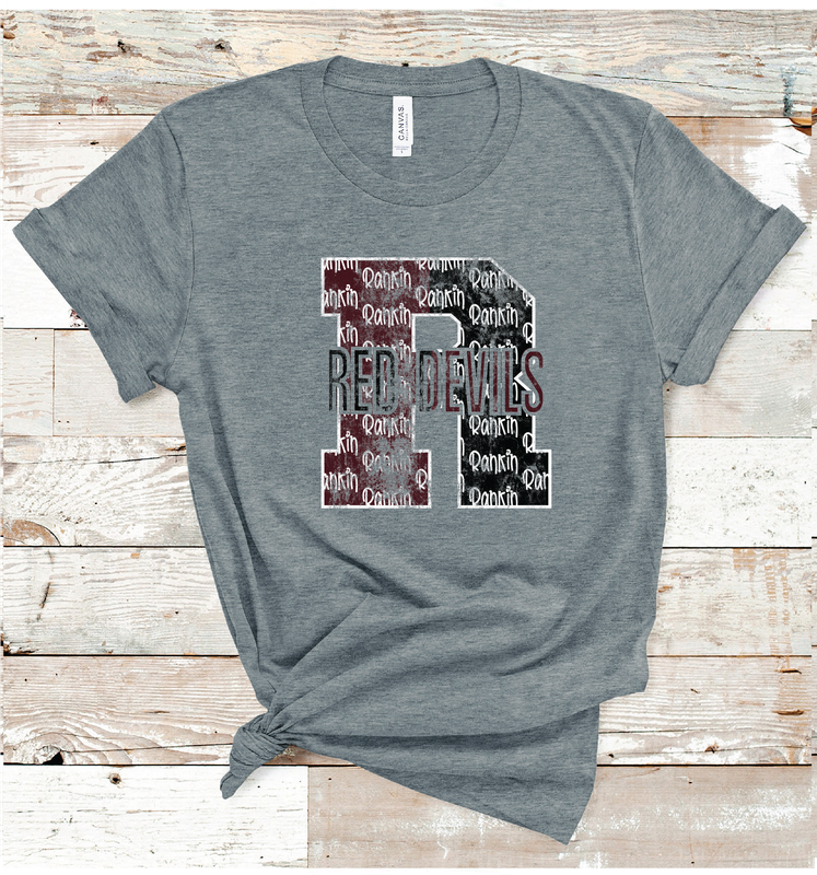 2024 RANKIN RED DEVILS LETTER (DARK GRAY)