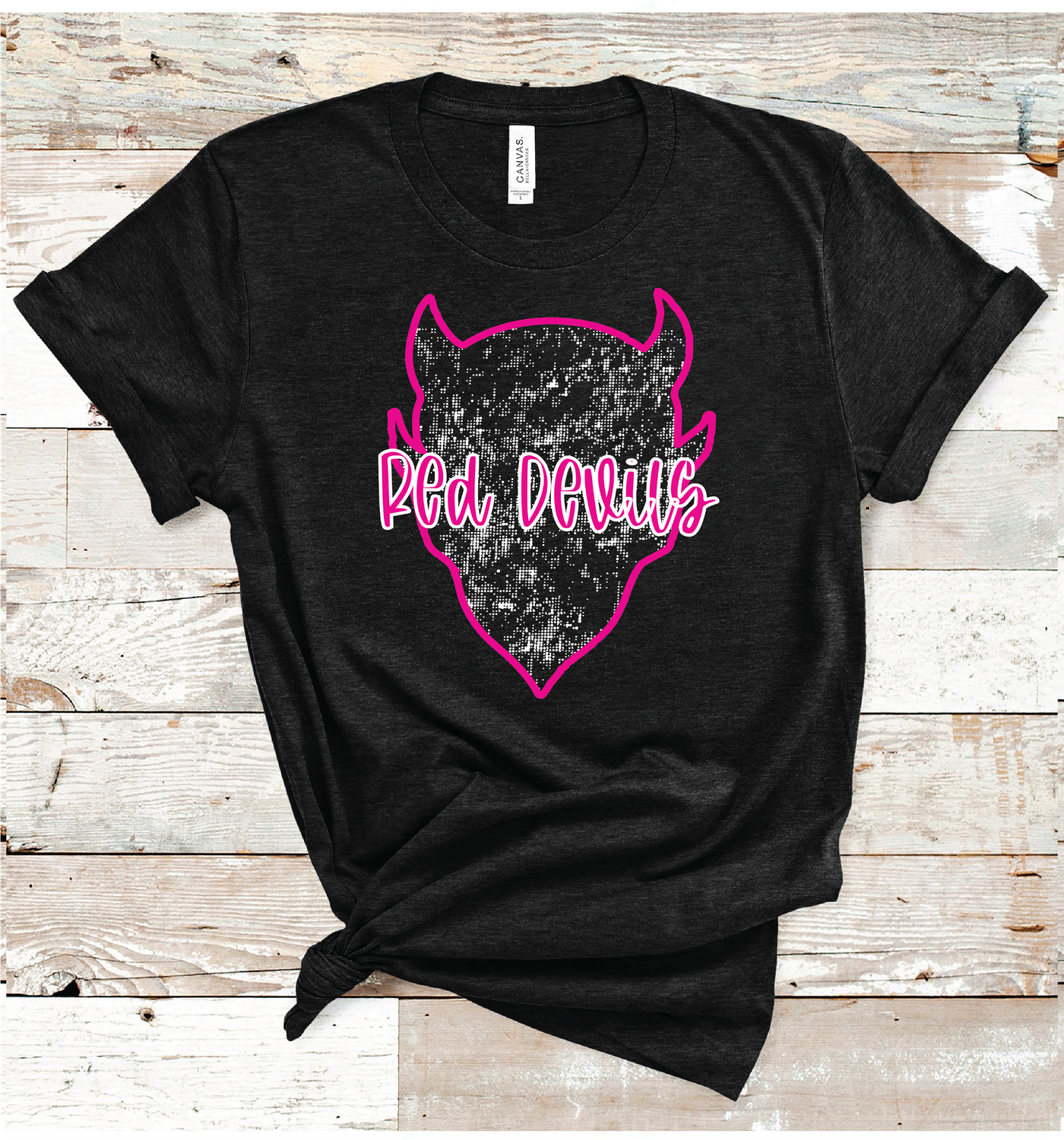 2024 RANKIN RED DEVILS PINK MASCOT (HEATHER BLK)