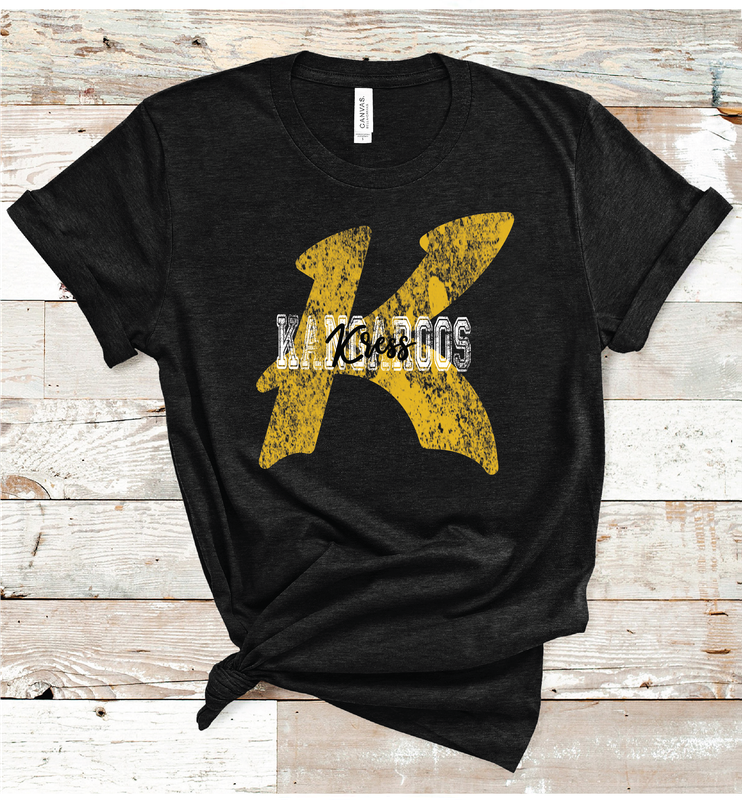 2024 KRESS KANGAROOS VINTAGE MASCOT (HEATHER BLK)