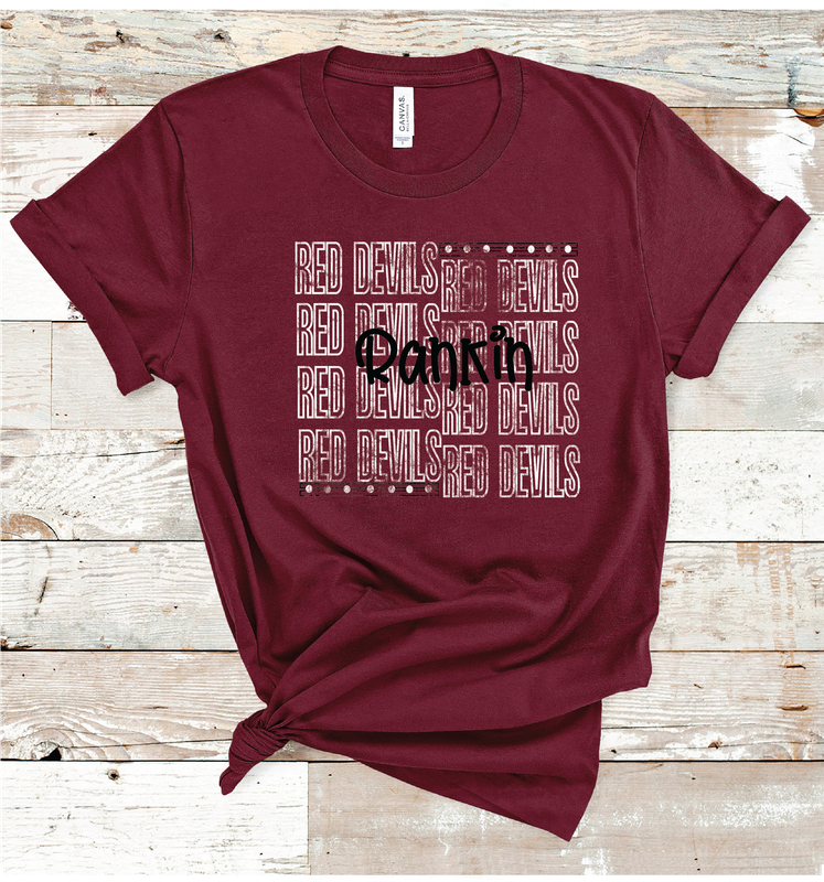 2024 RANKIN RED DEVILS OUTLINE (MAROON)