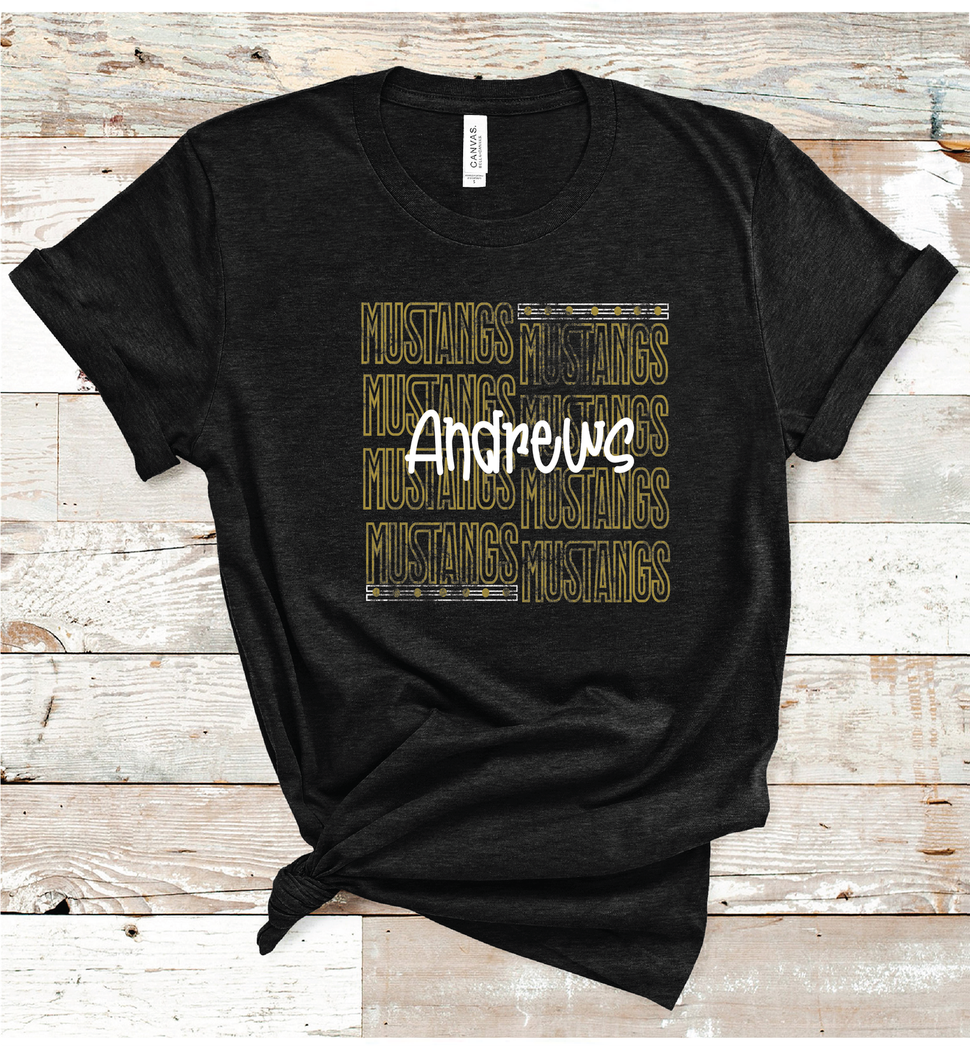 2024 ANDREWS MUSTANGS OUTLINE ( HEATHER BLK)