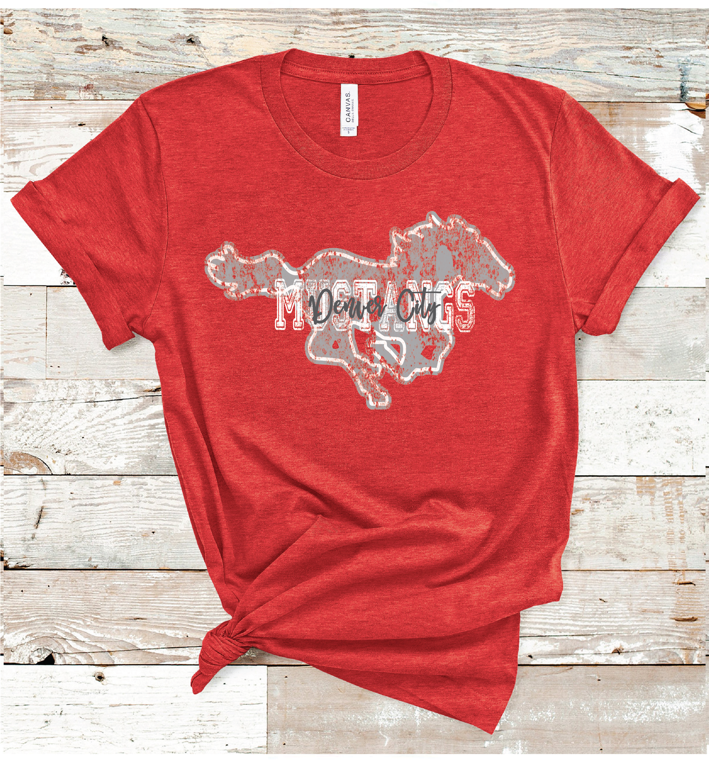 2024 DENVER CITY MUSTANGS VINTAGE ( HEATHER RED)