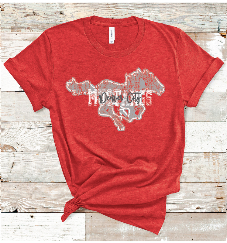 2024 DENVER CITY MUSTANGS VINTAGE ( HEATHER RED)