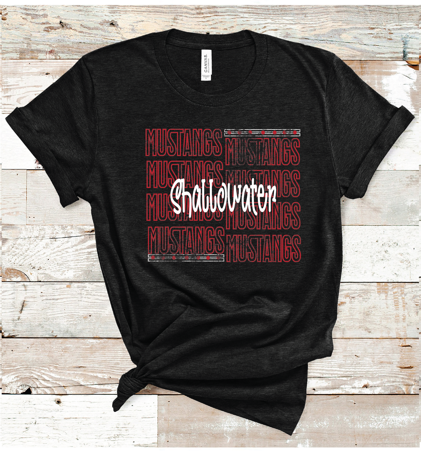 2024 SHALLOWATER MUSTANGS OUTLINE (HEATHER BLACK)