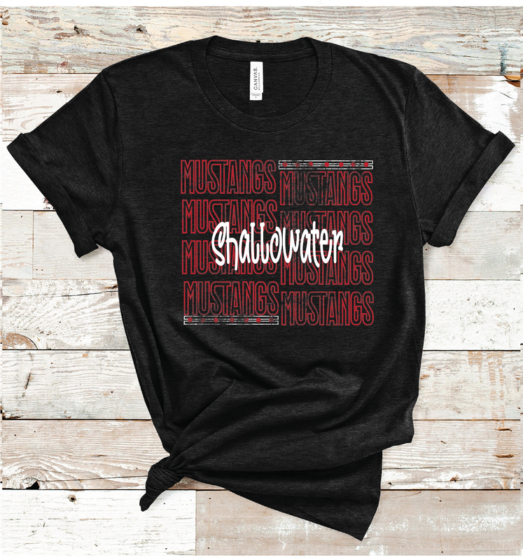 2024 SHALLOWATER MUSTANGS OUTLINE (HEATHER BLACK)