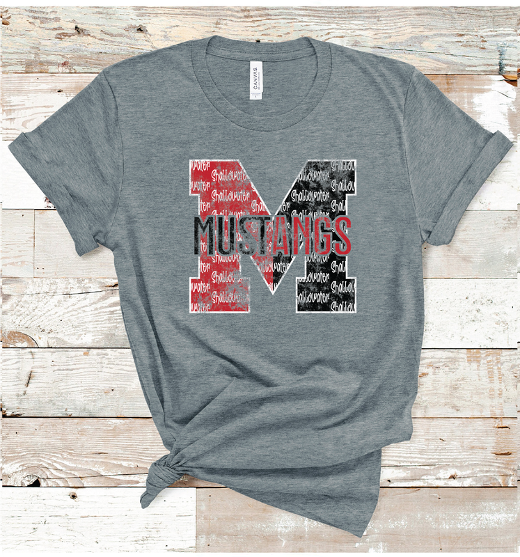 2024 SHALLOWATER MUSTANGS LETTER (DARK GRAY)