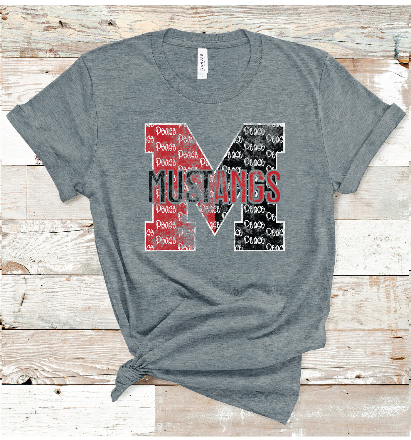 2024 PEASE MUSTANGS LETTER (DARK GRAY)