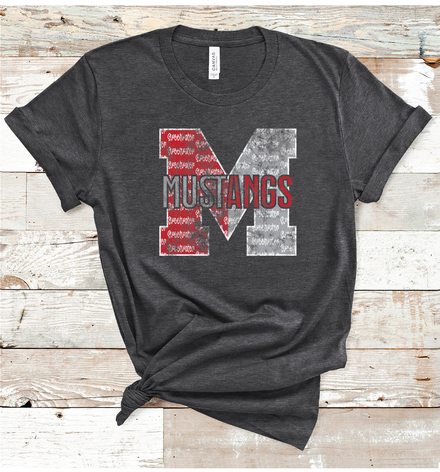 2024 SWEETWATER MUSTANGS LETTER (HEATHER CHARCOAL)