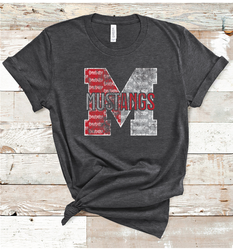 2024 SWEETWATER MUSTANGS LETTER (HEATHER CHARCOAL)
